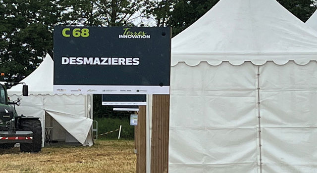 Salon Terres innovation avec la participation de Desmazières